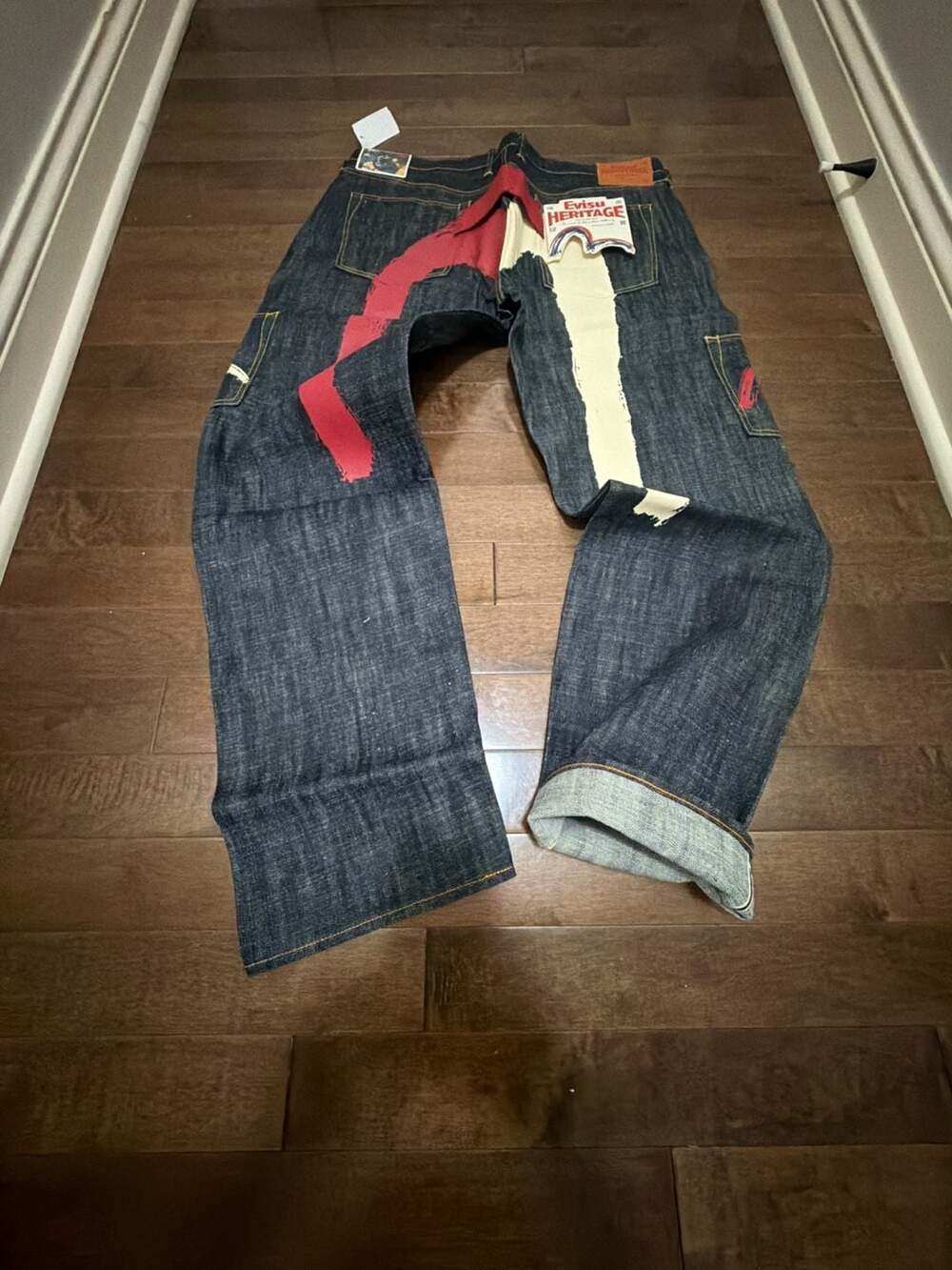 Vintage Evisu Heritage Daicock Multi-Pocket Selvedge Denim Jeans Size 42